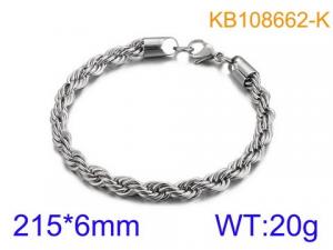 Stainless Steel Bracelet(Men) - KB108662-K