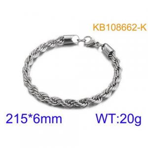 Stainless Steel Bracelet(Men) - KB108662-K