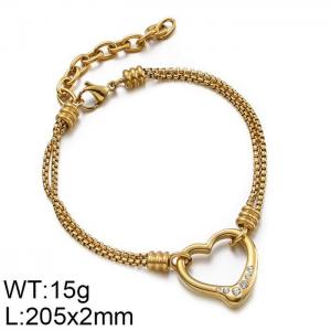 Stainless Steel Gold-plating Bracelet - KB109021-K