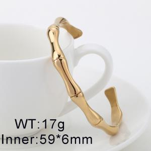 Stainless Steel Gold-plating Bangle - KB109699-K