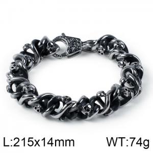 Stainless Skull Bracelet - KB109998-BD