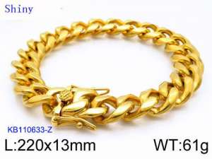 Stainless Steel Gold-plating Bracelet - KB110633-Z