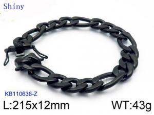 Stainless Steel Black-plating Bracelet - KB110636-Z