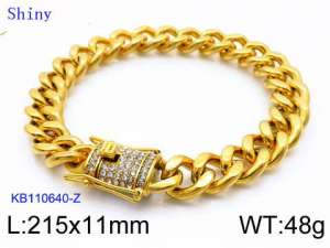 Stainless Steel Gold-plating Bracelet - KB110640-Z
