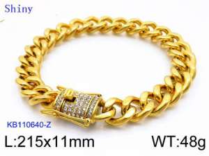 Stainless Steel Gold-plating Bracelet - KB110640-Z