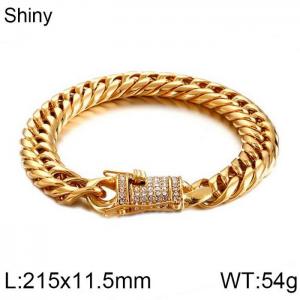 Stainless Steel Gold-plating Bracelet - KB110644-Z