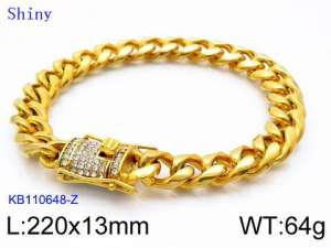 Stainless Steel Gold-plating Bracelet - KB110648-Z