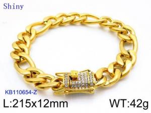 Stainless Steel Gold-plating Bracelet - KB110654-Z