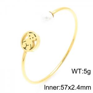 Stainless Steel Gold-plating Bangle - KB110706-GC