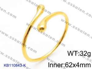 Stainless Steel Gold-plating Bangle - KB110843-K