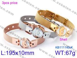 Stainless Steel Rose Gold-plating Bracelet - KB111145-K