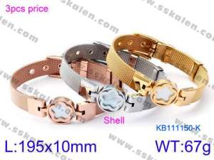 Stainless Steel Rose Gold-plating Bracelet - KB111150-K