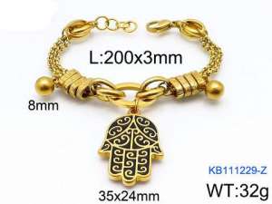 Stainless Steel Gold-plating Bracelet - KB111229-Z