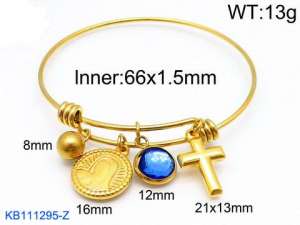 Stainless Steel Gold-plating Bangle - KB111295-Z
