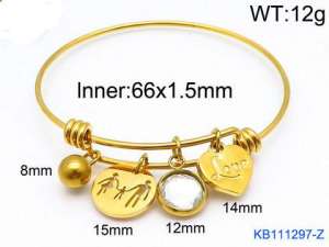 Stainless Steel Gold-plating Bangle - KB111297-Z
