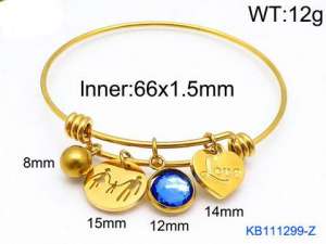 Stainless Steel Gold-plating Bangle - KB111299-Z