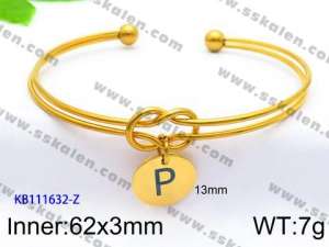 Stainless Steel Gold-plating Bangle - KB111632-Z