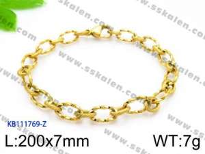 Stainless Steel Gold-plating Bracelet - KB111769-Z