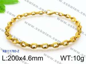 Stainless Steel Gold-plating Bracelet - KB111783-Z