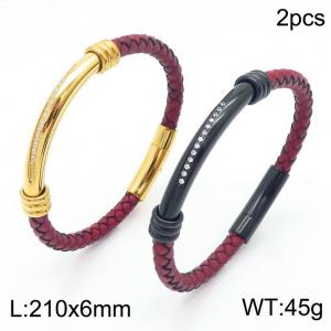 Leather Bracelet - KB111848-K