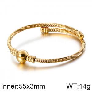 Stainless Steel Wire Bangle - KB111946-K