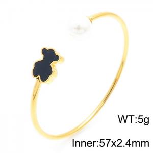 Stainless Steel Gold-plating Bangle - KB112061-GC
