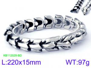 KALEN High Polished Arrow Shaped Bracelet Men 22cm Stainless Steel Bike Chain Bilezik Boho Male Jewellry Accessories - KB112529-BD