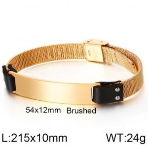 Stainless Steel Gold-plating Bracelet - KB112533-BD