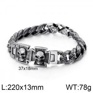 Stainless Skull Bracelet - KB112537-BD