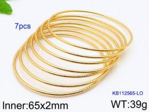 Stainless Steel Gold-plating Bangle - KB112565-LO