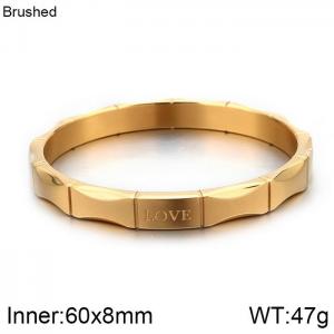 Stainless Steel Gold-plating Bangle - KB112764-K