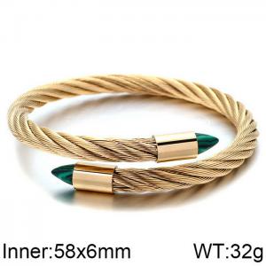 Stainless Steel Wire Bangle - KB112771-K