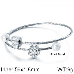 Stainless Steel Wire Bangle - KB112774-K