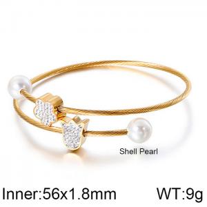 Stainless Steel Wire Bangle - KB112775-K
