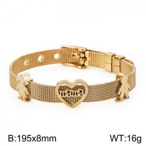 Stainless Steel Gold-plating Bracelet（Mother's Day） - KB112818-K