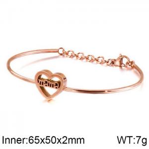 Stainless Steel Rose Gold-plating Bangle - KB112873-KHY
