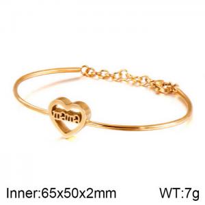 Stainless Steel Gold-plating Bangle - KB112874-KHY