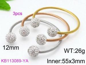 Stainless Steel Wire Bangle - KB113089-YA