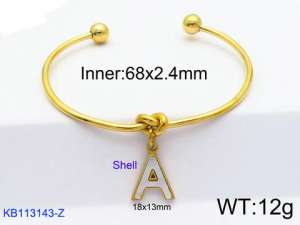 Stainless Steel Gold-plating Bangle - KB113143-Z