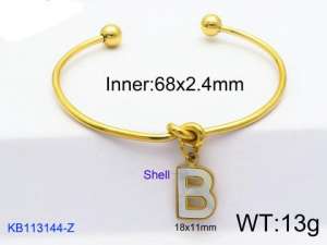 Stainless Steel Gold-plating Bangle - KB113144-Z