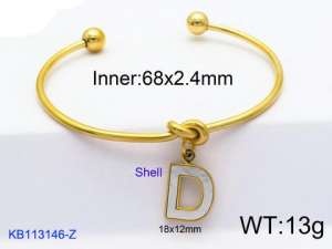 Stainless Steel Gold-plating Bangle - KB113146-Z