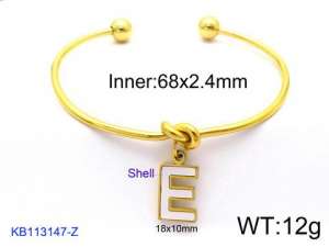 Stainless Steel Gold-plating Bangle - KB113147-Z
