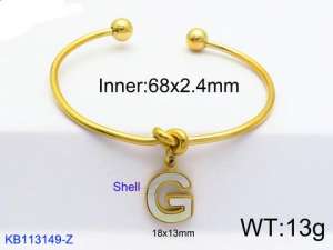 Stainless Steel Gold-plating Bangle - KB113149-Z