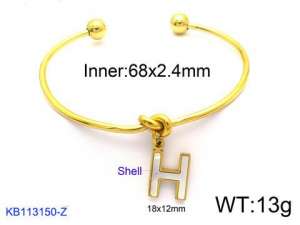 Stainless Steel Gold-plating Bangle - KB113150-Z