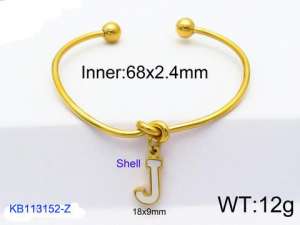 Stainless Steel Gold-plating Bangle - KB113152-Z