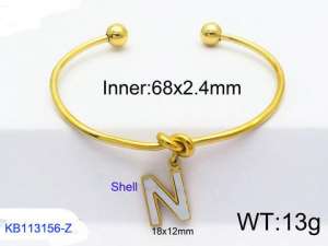 Stainless Steel Gold-plating Bangle - KB113156-Z
