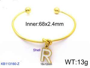 Stainless Steel Gold-plating Bangle - KB113160-Z
