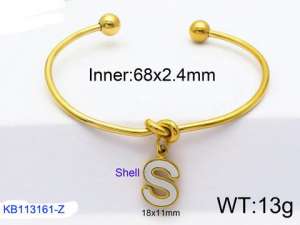 Stainless Steel Gold-plating Bangle - KB113161-Z