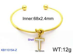Stainless Steel Gold-plating Bangle - KB113162-Z
