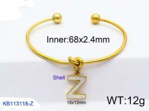 Stainless Steel Gold-plating Bangle - KB113168-Z